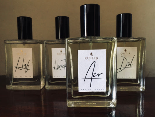 ORTIR Apothecari eau de parfum range